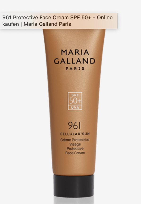 961 Protective Face Cream SPF 50+ - Maria Galland 